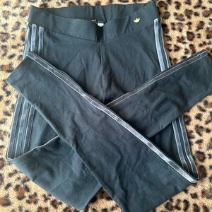 Adidas Velvet Stripes Black Leggings